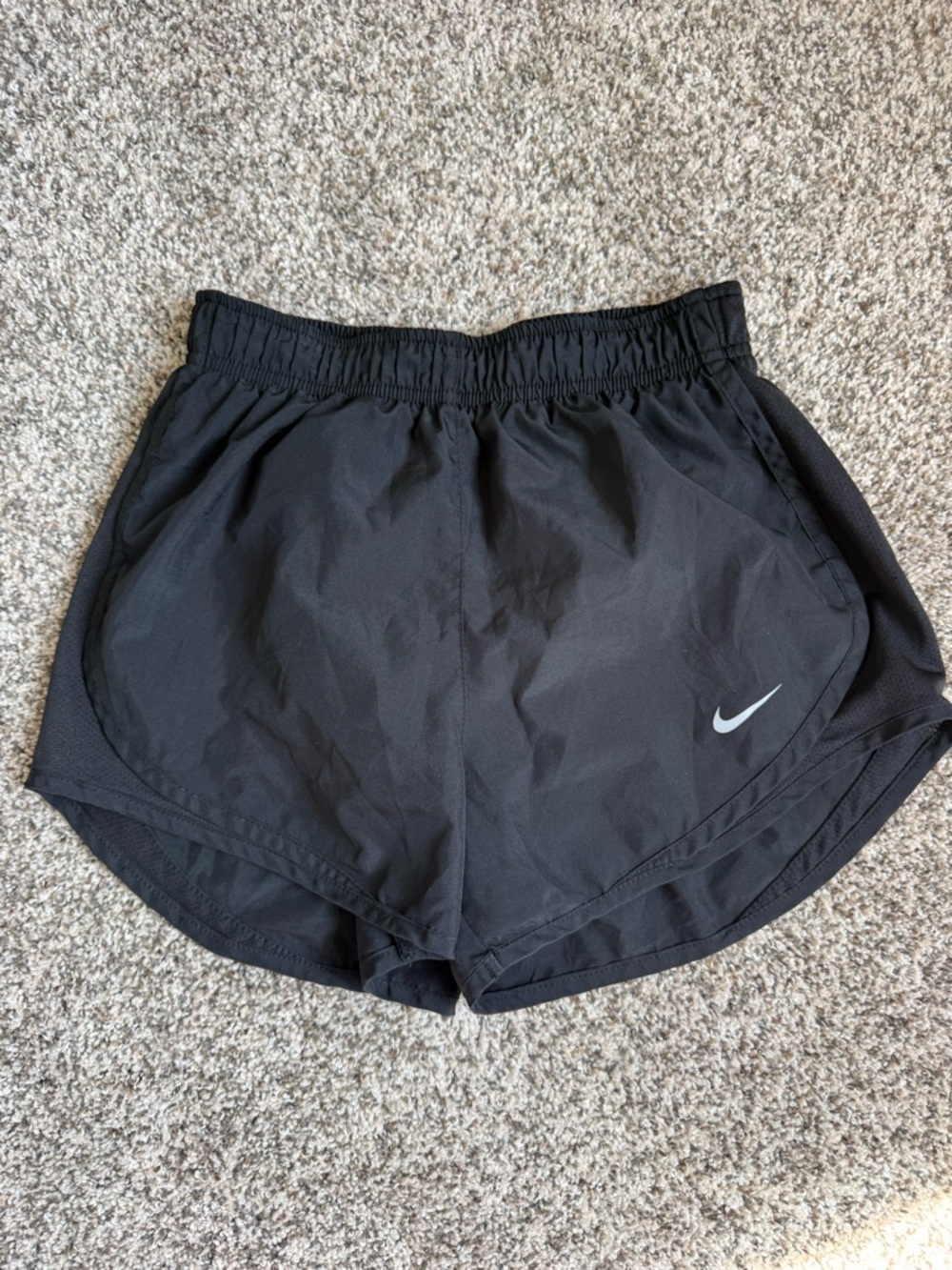EUC Nike Black Women's Athletic Running Shorts with Reflective Swoosh